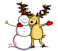 Gif di Natale: pupazzi di neve